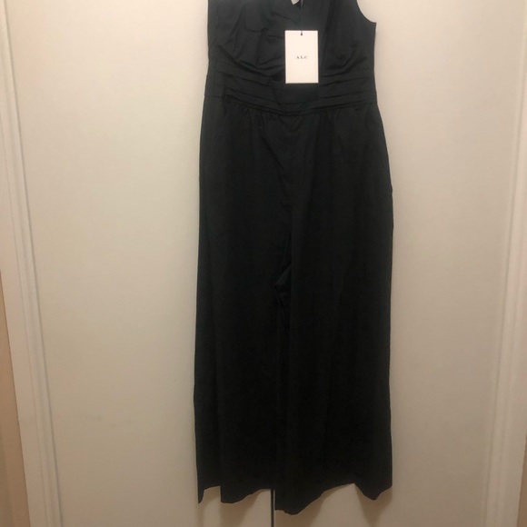 NWT A.L.C. Athelia One-Shoulder Wide-Leg Jumpsuit - Picture 5 of 12
